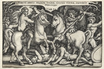 The Labors of Hercules: Hercules Abducting Iole, 1544. Hans Sebald Beham (German, 1500-1550).