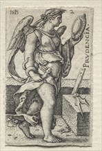 The Knowledge of God and the Seven Cardinal Virtues:  Prudence - Prudencia. Hans Sebald Beham