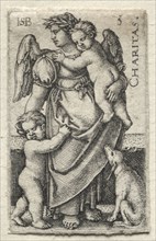 The Knowledge of God and the Seven Cardinal Virtues:  Charity - Charitas. Hans Sebald Beham