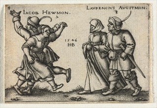 The Peasant Wedding or the Twelve Months:  7 Jacob Hewmon 8-Laurencius Augstmon, 1546. Hans Sebald