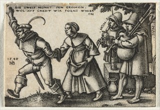 The Peasant Wedding or the Twelve Months:  No. 7, 1546. Hans Sebald Beham (German, 1500-1550).