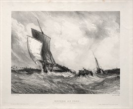Six Marines:  Retour au port, 1833. Eugène Isabey (French, 1803-1886). Lithograph