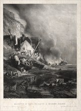 Six Marines:  Radoub d'une barque à marée basse, 1833. Eugène Isabey (French, 1803-1886).