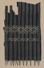 Striped tiraz, 1049-1050. Egypt, Fatimid period, reign of al-Mustansir. Plain weave with inwoven