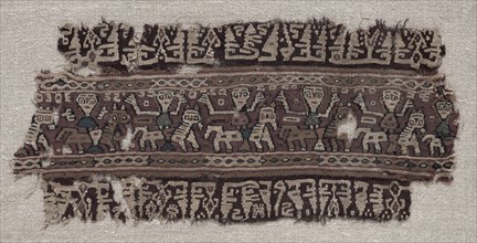 Fragment of an Ornamental Band, 800s. Egypt, al Faiyûm, late Abbasid or early Tulunid period, 9th