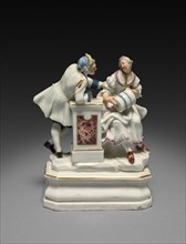 Woman and Man, c. 1750. Italy, Naples, Capo di Monte, 18th century. Porcelain; overall: 18.5 x 14.6