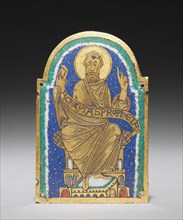 Plaque with Seated Prophet from a Reliquary Shrine: Achapias (Obadiah), c. 1170-1180. Germany,