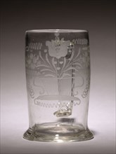 Handled Mug, 1700s. America, Stiegel Type, 18th century. Glass; diameter: 8 cm (3 1/8 in.);