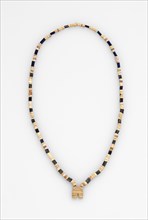 Necklace, before 1532. Peru. Bone and blue beads; overall: 61 cm (24 in.).