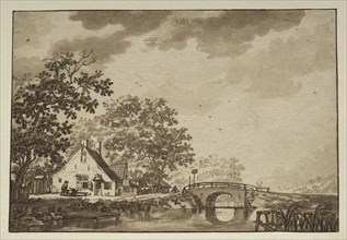 Landscape with Cottage and Bridge, 1700s?. Netherlands(?), 18th century (?). Etching and aquatint;