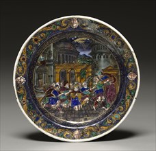 Plate, mid-late-1500s. Jean II de Court (French, bef 1583), or Jean Courtois (French). Painted