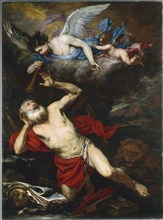 The Vision of Saint Jerome, c. 1660. Giovanni Battista Langetti (Italian, 1635-1676). Oil on