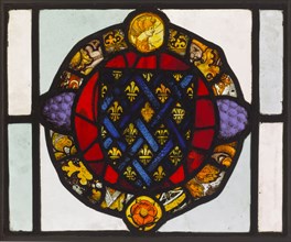 Panel, 1500s. England, 16th century. Pot-metal and white glass, silver stain; overall: 41.3 x 50.8