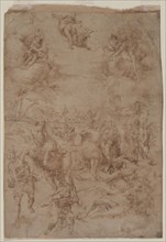 The Conversion of St. Paul, after 1575. Lelio Orsi (Italian, 1511-1587). Pen and brown ink and