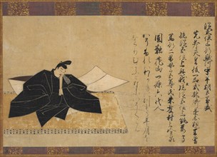 The Poet Taira No Kanemore (died AD 990), 1200s. Japan, Kamakura period (1185-1333). Section of a