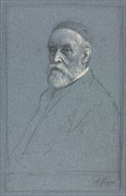 George Frederick Watts, R.A., c. 1877-1878. Alphonse Legros (French, 1837-1911). Graphite