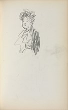 Italian Sketchbook: Woman, bust length (page 127), 1898-1899. Maurice Prendergast (American,