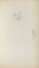 Italian Sketchbook: Head of a Man (page 221), 1898-1899. Maurice Prendergast (American, 1858-1924).