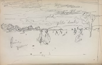 Italian Sketchbook: Landscape (page 57), 1898-1899. Maurice Prendergast (American, 1858-1924).