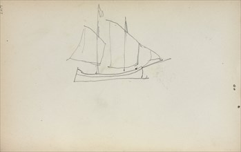 Italian Sketchbook: Sailboat (page 224), 1898-1899. Maurice Prendergast (American, 1858-1924).