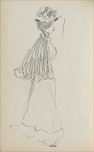 Italian Sketchbook: Standing Woman in profile (page 130), 1898-1899. Maurice Prendergast (American,