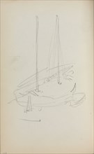 Italian Sketchbook: Sailboat (page 60), 1898-1899. Maurice Prendergast (American, 1858-1924).