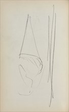 Italian Sketchbook: Sail (page 69), 1898-1899. Maurice Prendergast (American, 1858-1924). Pencil;