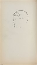 Italian Sketchbook: Head of a Man in Profile (page 150), 1898-1899. Maurice Prendergast (American,