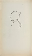 Italian Sketchbook: Head of a Girl in profile (page 152), 1898-1899. Maurice Prendergast (American,