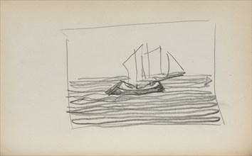 Italian Sketchbook: Sailboat (page 75), 1898-1899. Maurice Prendergast (American, 1858-1924).