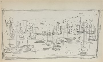 Italian Sketchbook: Harbor (page 78), 1898-1899. Maurice Prendergast (American, 1858-1924). Pencil;