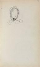 Italian Sketchbook: Head of a Girl (page 176), 1898-1899. Maurice Prendergast (American, 1858-1924)
