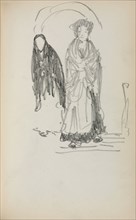 Italian Sketchbook: Two Standing Women (page 123), 1898-1899. Maurice Prendergast (American,