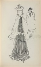 Italian Sketchbook: Standing Woman and Man (page 125), 1898-1899. Maurice Prendergast (American,