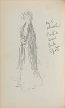 Italian Sketchbook: Standing Woman with Shawl (page 53), 1898-1899. Maurice Prendergast (American,