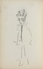Italian Sketchbook: Standing Woman 3/4 View (page 126), 1898-1899. Maurice Prendergast (American,