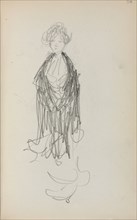 Italian Sketchbook: Standing Woman with Shawl (page 54), 1898-1899. Maurice Prendergast (American,