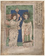 Leaf from a Psalter(?): Annunciation (recto); Leaf from a Psalter: Nativity (verso), early 13th