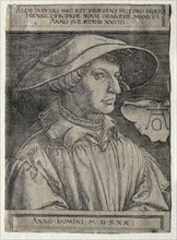 Self-Portrait, 1530. Heinrich Aldegrever (German, 1502-1555/61). Engraving