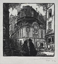 View of the Hotel Colbert. Auguste Louis Lepère (French, 1849-1918). Wood engraving