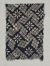 Fragment, 1400s ?. India, 15th century (?). Stamped resist, dyed; cotton; overall: 10.2 x 15 cm (4