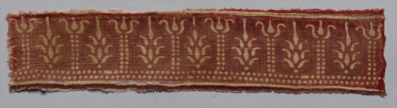 Fragment, 1100s - 1300s. India, 12th-14th century. Plain cloth, resist dyed; cotton; overall: 6.1 x
