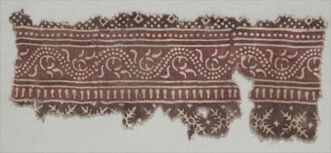 Fragment, 1100s - 1300s. India, 12th-14th century. Plain cloth, resist dyed; cotton; overall: 11.8