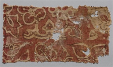 Fragment, 1100s - 1300s. India, 12th-14th century. Plain cloth, resist dyed; cotton; overall: 28 x