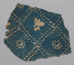 Fragment, 1100s - 1300s. India, 12th-14th century. Plain cloth, resist dyed; cotton; overall: 22.3