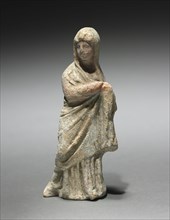 Figurine, 300-100 BC. South Italy, Tarentum, 3rd - 2nd Century BC. Terracotta; overall: 11.5 cm (4