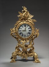 Clock, c. 1750. France, 18th century. Gilt bronze; overall: 93 x 49.5 x 36.3 cm (36 5/8 x 19 1/2 x