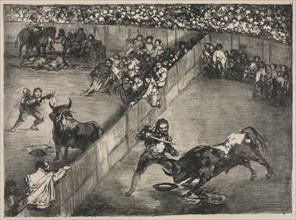The Bulls of Bordeaux:  Bullfight in a Divided Ring, 1825. Francisco de Goya (Spanish, 1746-1828).