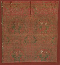 Silk Fragments, 13th century. Spain, Islamic period or Mudejar, 13th century. Lampas weave,