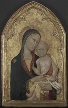 Madonna and Child, c. 1350. Attributed to Lippo Memmi (Italian). Tempera and gold on poplar panel;